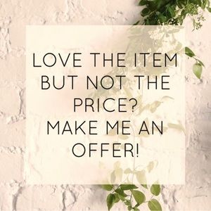 MAKE ME AN OFFERI Like the item but not the price? Feel free to send an offer!